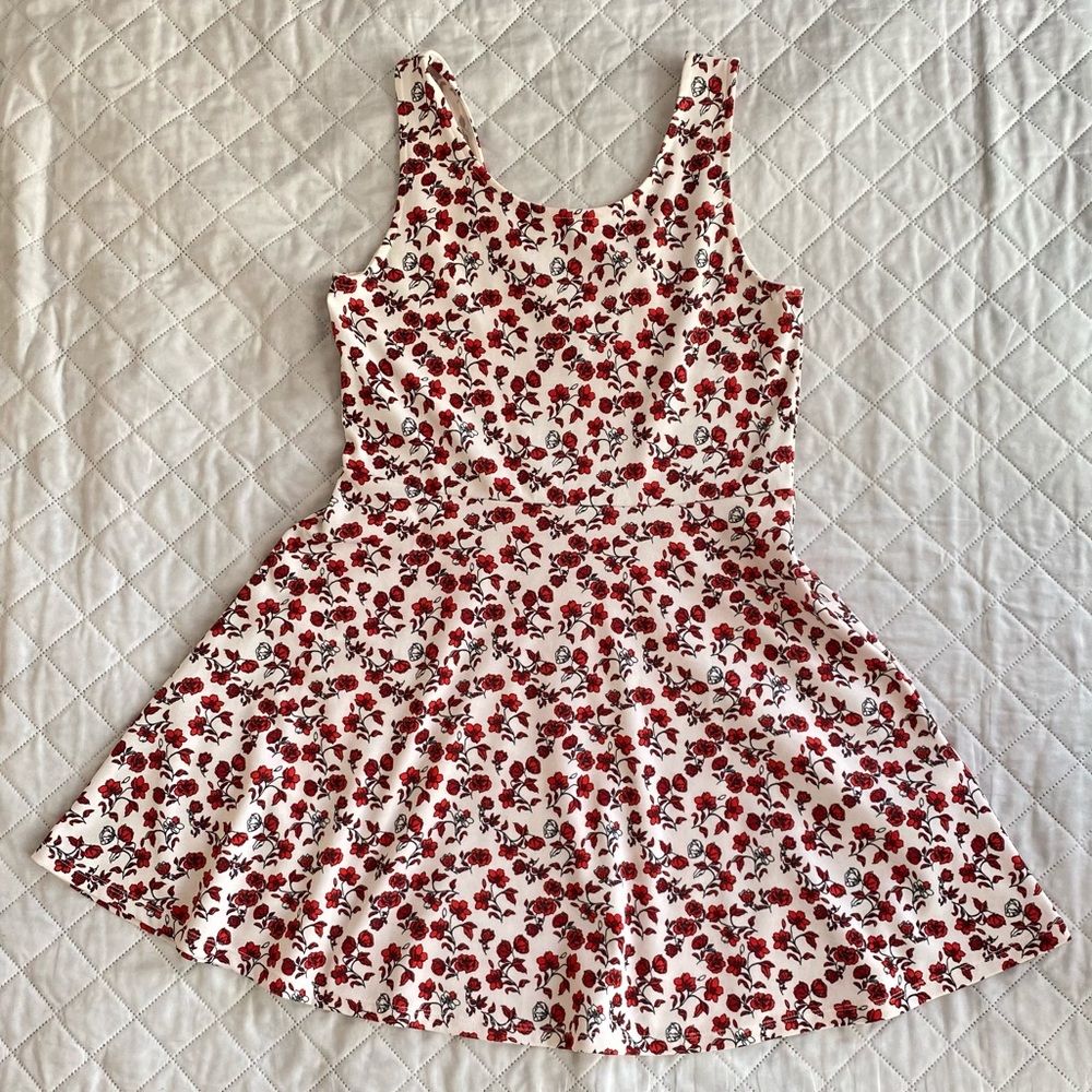 Divided Floral Print Dress